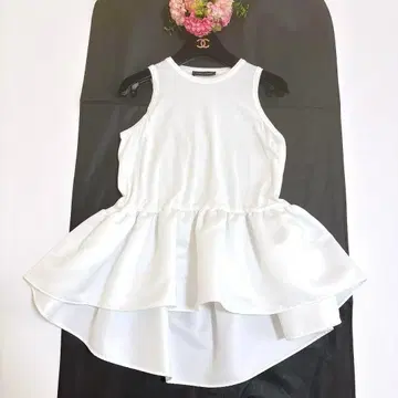 새상품급 YOKO CHAN Hem Flared Cotton Blouse