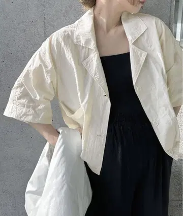 나일론 하프 슬리브 자켓