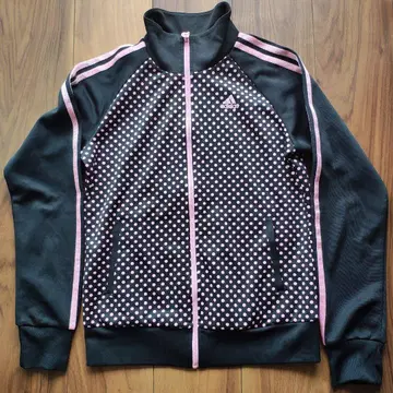 adidas 물방울 패턴 저지 블랙/핑크 S 사이즈