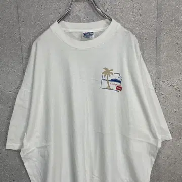 헤인즈 90s USA제 싱글 스티치 원포인트 프린트 티셔츠 2XL