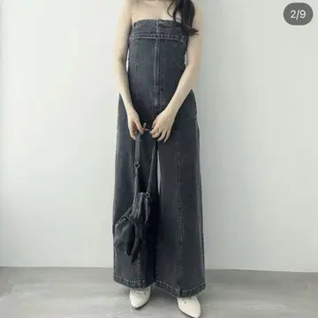 Heather 데님 베어 올인원
