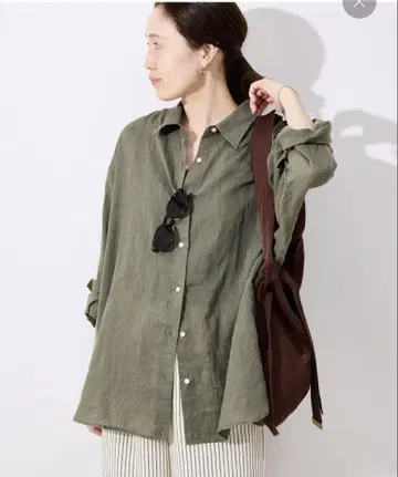 슬로브 이에나 린넨 코튼 카슈쿨 셔츠