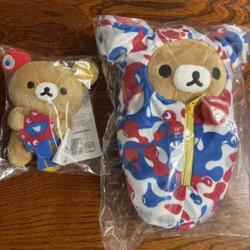 리락쿠마 밧줄 인형 오사카 간사이 엑스포 봉제 인형 2종 세트