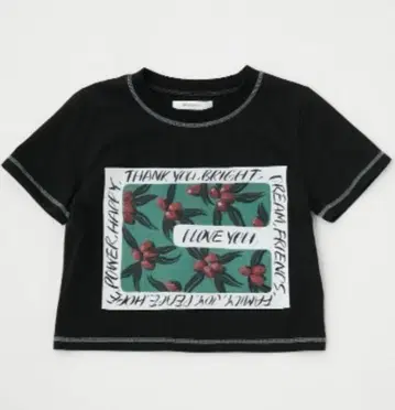 PU FLOWER TINY T셔츠 moussy
