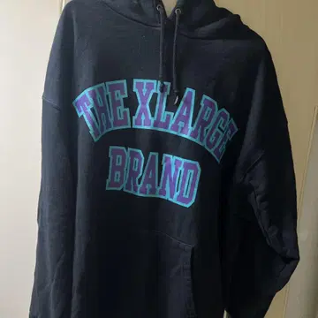 XLARGE 프린트 블랙 후드티