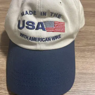 MADE IN THE USA 자수 로고 캡 네이비