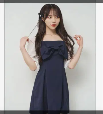 PKA 애플 오포 쨩 앙큼 원피스 네이비