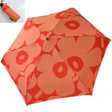 미사용 Marimekko 마리메꼬 우니코 접이식 우산 오렌지