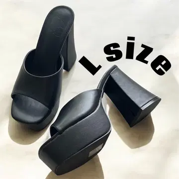 블랙 플랫폼 샌들 L 사이즈 통굽 샌들