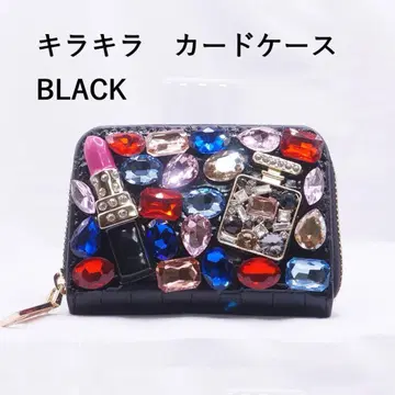 반짝반짝 큐빅 카드 케이스 블랙 컬러