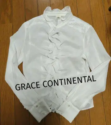 GRACE CONTINENTAL 프릴 레이스 블라우스