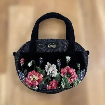 FEILER 페이러 꽃무늬 핸드백 바스켓백 뜨개질 일본제