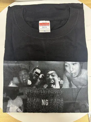 사라지라, 청춘의 빛 XL NG 후지이 켄타로 블랙 티셔츠