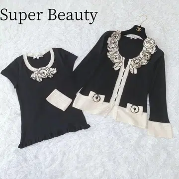 [Super Beauty 슈퍼뷰티] 앙상블 꽃무늬 가디건