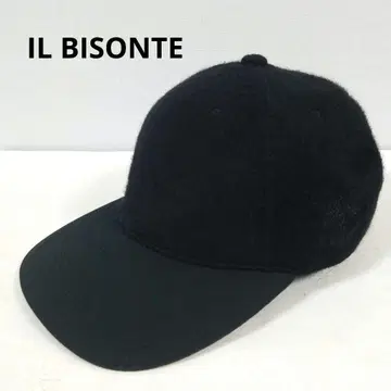 IL BISONTE 일비종떼 캡 스트랩 백 블랙 울