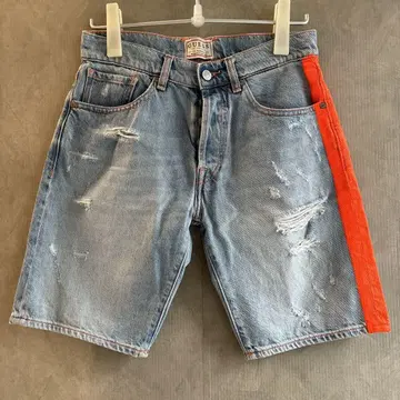 GUESS 게스 사이드 페인트 하프 팬츠 네온 컬러