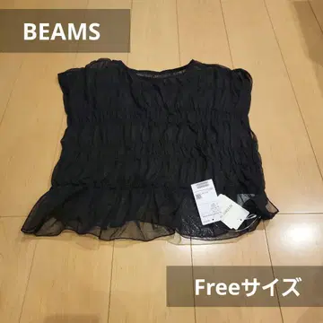 [미사용품] Ray BEAMS 시어 셔링 블랙 프리 사이즈