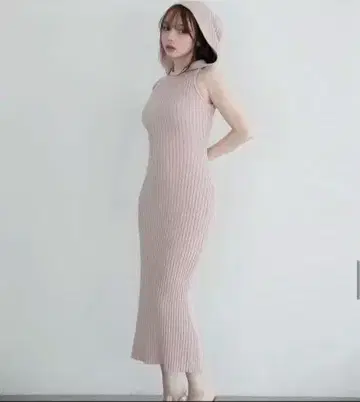 앤드메리 노아 니트 드레스 핑크