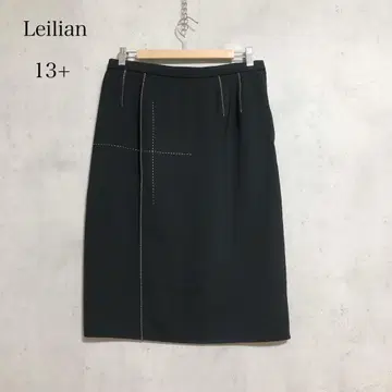 레리안 새상품급 13+ 블랙 타이트 스커트 스티치 디자인 빅 사이즈