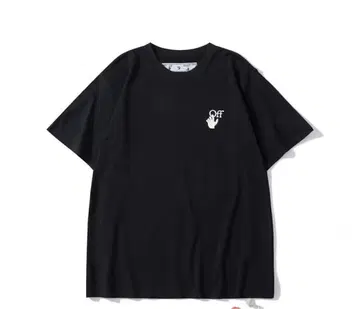 Off-White 블랙 티셔츠
