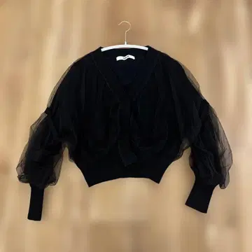 FURFUR 퍼퍼 튤 시스루 가디건 방한 대책 F 새상품급