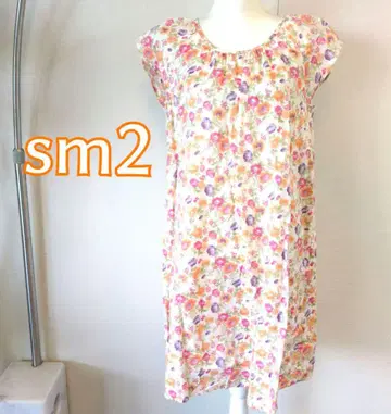 사만사 모스모스 sm2 면 린넨 플라워 프린트 썸머 원피스 미디 길이