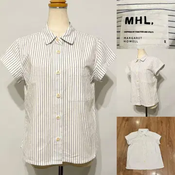 마가렛호웰 MHL, 반팔 셔츠 스트라이프 사이즈 2