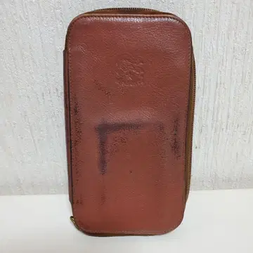 일비종떼 IL BISONTE 라운드 지퍼 장지갑 브라운