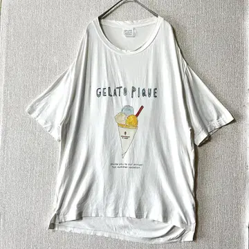 GELATO PIQUE / 아이스크림 프린트 티셔츠 오버 사이즈 F