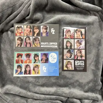 FRUITS ZIPPER 아이돌 프리풍 씰 3매 세트