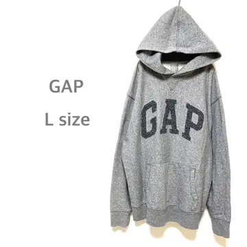 갭 GAP 후드 부착 후드티 그레이 새상품급 넉넉한 L 사이즈 로고