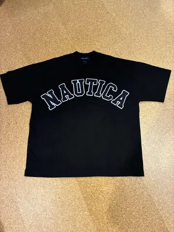 NAUTICA 블랙 로고 티셔츠 2022 S/S 헤비 웨이트