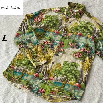 Paul Smith 올 패턴 긴팔 셔츠 L 일본제 알로하