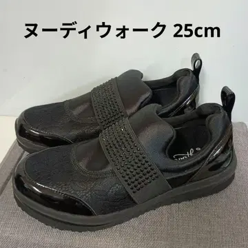 미사용 누디워크 스니커즈 스트레치 비쥬 밴드 레이스 25cm