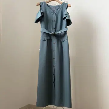오픈 숄더 타이트 원피스 민트 S 사이즈