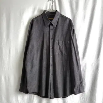 90s DONNA KARAN NEWYORK 스트라이프 코튼 셔츠 L