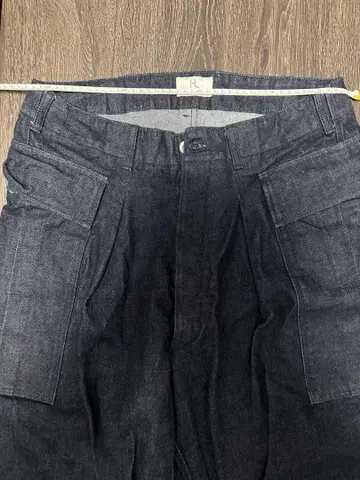 HERILL 다크 블루 데님 카고 팬츠
