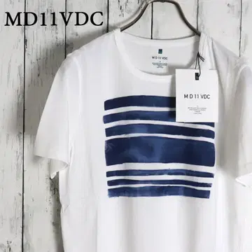 택 포함 새상품 이탈리아제 MD11VDC 핸드 페인트 블록 아트 T셔츠