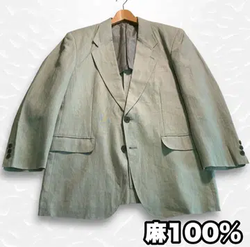 린넨 100% 연한 녹색 테일러드 자켓 린넨 자켓 블레이저 봄/여름 M