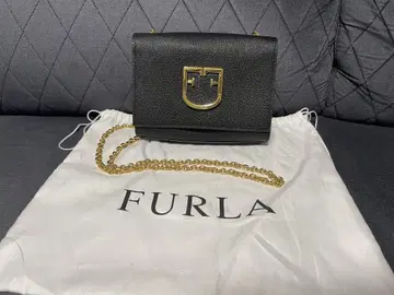 FURLA 블랙 가죽 숄더백
