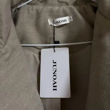 JUNOAH 베이지 롱 코트 미사용 택 포함