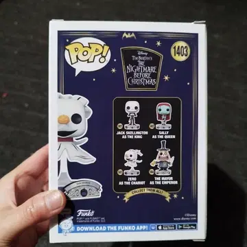 디즈니 Funko 나이트메어 비포 크리스마스 제로 피규어