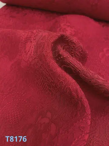 코트 원단 부풀어 오른 직물 문양 디자인 주홍색, 다홍색 순수 실크 옷감