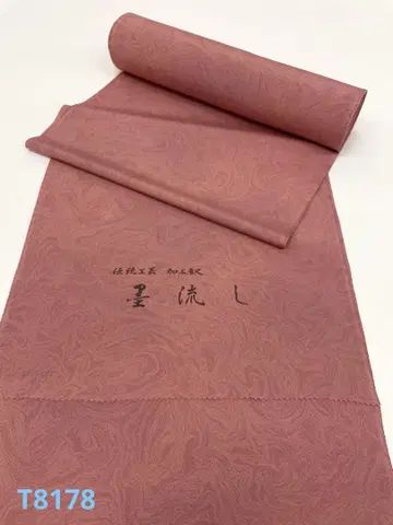 코몬 스모노기 보카시 교하가케 순수 실크 옷감