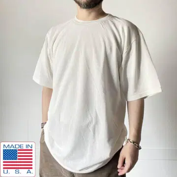 새상품 USA제 무지 반팔 티셔츠 베이지 M 코튼