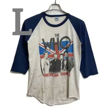 THE KNiTS The WHO 밴딩 티셔츠 래글런 티 양면 프린트 L