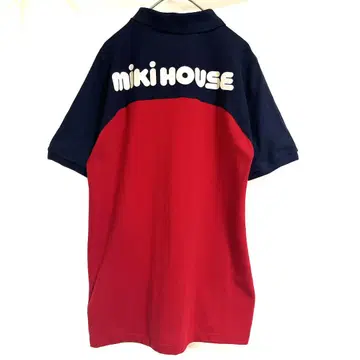 구제 의류 miki HOUSE 피케 셔츠 백 로고 래글런 슬리브