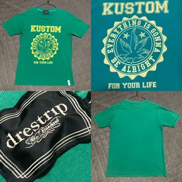 최종 가격 인하 레어 디자인 고급 드레스 스트립 KUSTOM 티셔츠