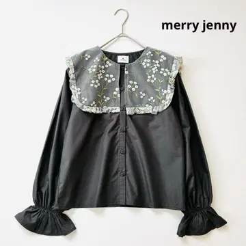 새상품급 메리제니 merry jenny 프릴 레이스 칼라 블라우스