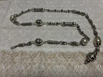 GIANFRANCO FERRE 메탈 펄 벨트 체인 벨트